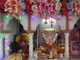 Temple Decoratin with artificial flowers