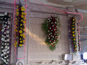 Temple Decoration with gerbera roses